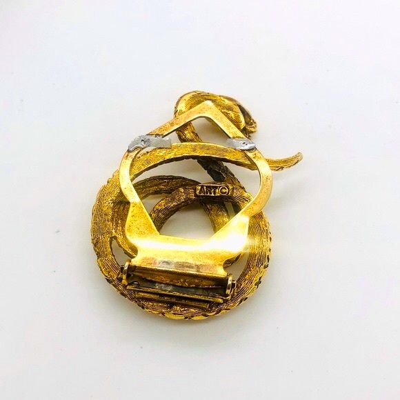 Vintage Snake Signed Designer Clip Brooch🐍 - Picture 8 of 13